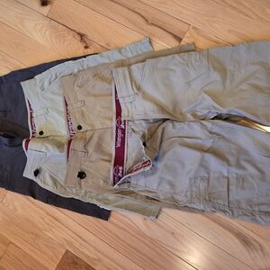 4 Pair Men's Casual Shorts - Black, Tan, and Gray